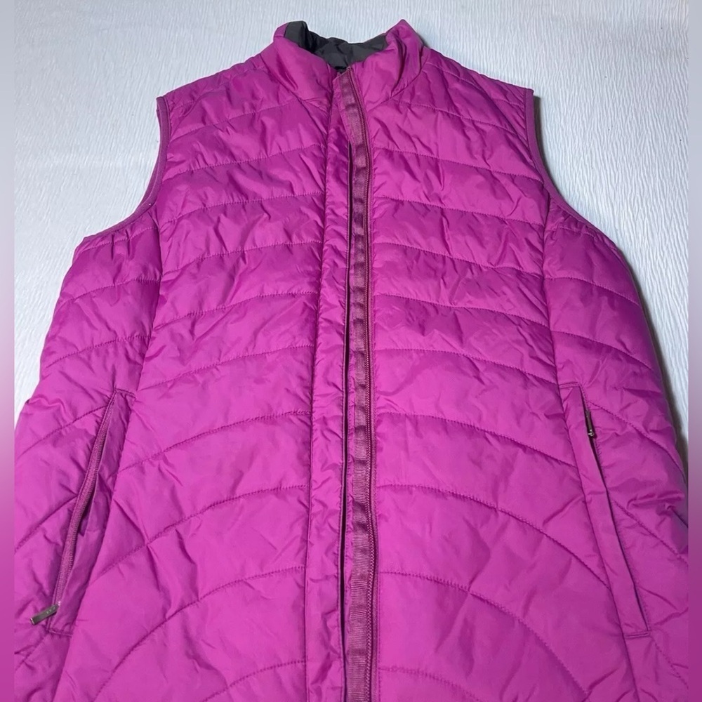 Lands End Vest Womens Small Winter Down Pink Puffer
